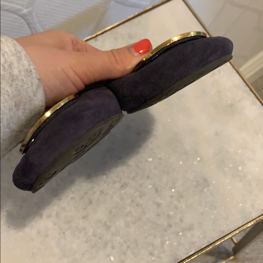 Tory Burch Purple Suede Flats - Picture 3 of 5